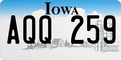 IA license plate AQQ259