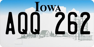 IA license plate AQQ262