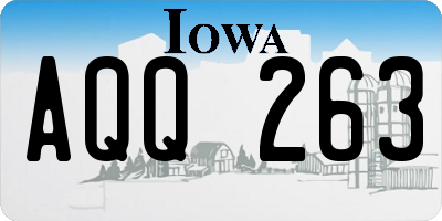 IA license plate AQQ263
