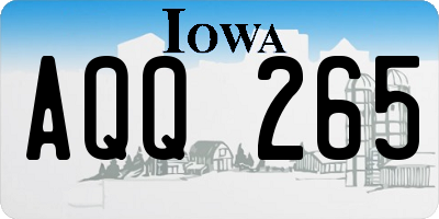 IA license plate AQQ265