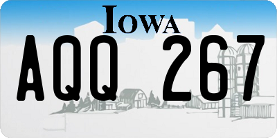 IA license plate AQQ267