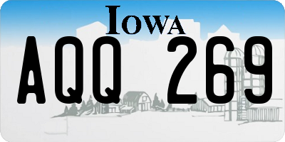 IA license plate AQQ269