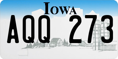 IA license plate AQQ273