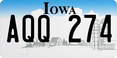 IA license plate AQQ274