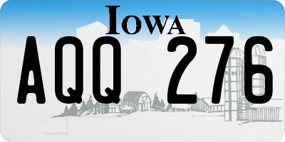 IA license plate AQQ276