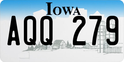 IA license plate AQQ279