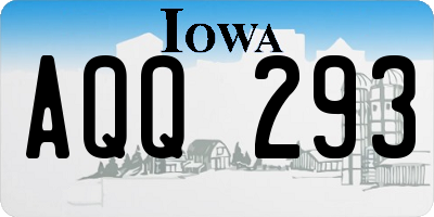 IA license plate AQQ293