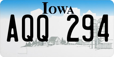 IA license plate AQQ294
