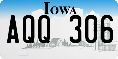 IA license plate AQQ306