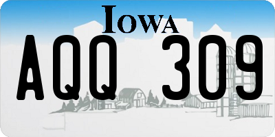 IA license plate AQQ309