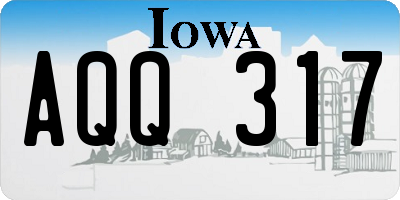 IA license plate AQQ317