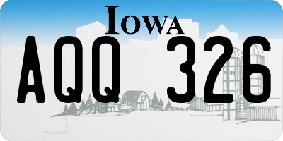 IA license plate AQQ326