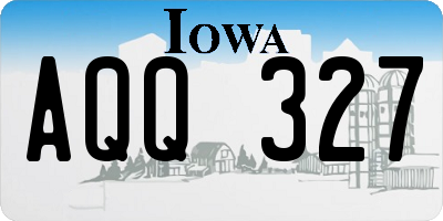 IA license plate AQQ327