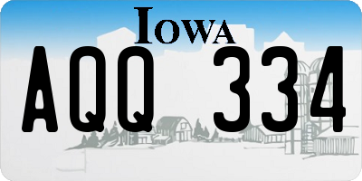 IA license plate AQQ334
