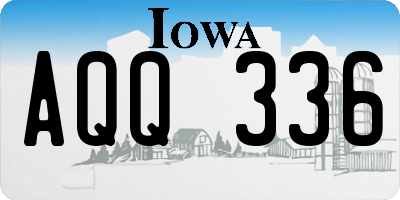 IA license plate AQQ336