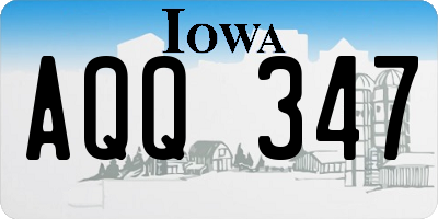 IA license plate AQQ347