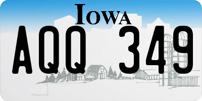 IA license plate AQQ349