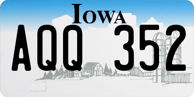 IA license plate AQQ352