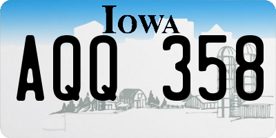 IA license plate AQQ358