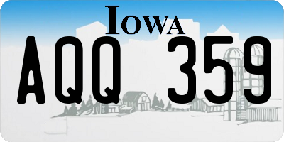 IA license plate AQQ359