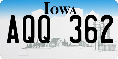 IA license plate AQQ362