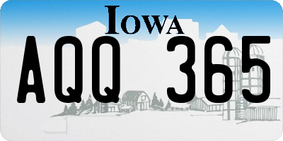 IA license plate AQQ365