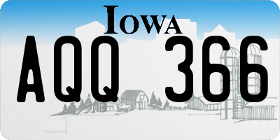 IA license plate AQQ366