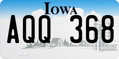 IA license plate AQQ368