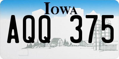 IA license plate AQQ375