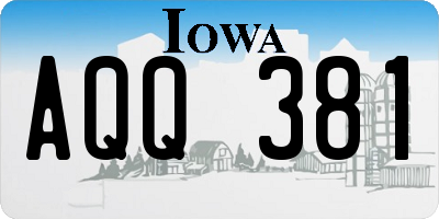 IA license plate AQQ381