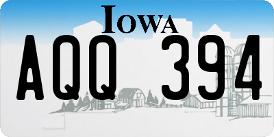 IA license plate AQQ394