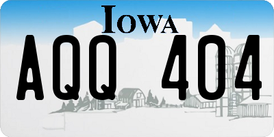 IA license plate AQQ404