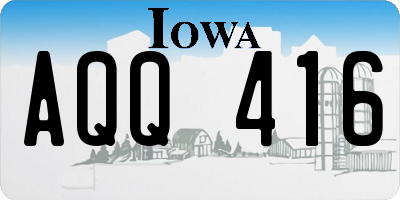 IA license plate AQQ416
