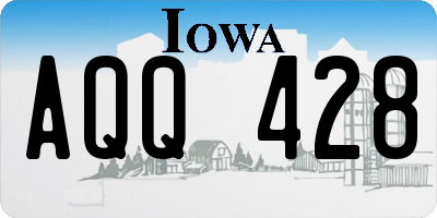 IA license plate AQQ428