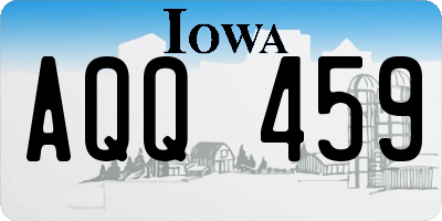 IA license plate AQQ459