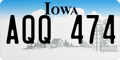 IA license plate AQQ474