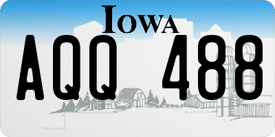IA license plate AQQ488