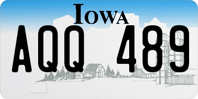IA license plate AQQ489