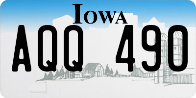 IA license plate AQQ490