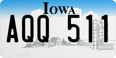IA license plate AQQ511