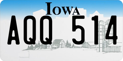 IA license plate AQQ514