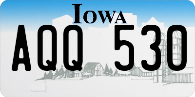 IA license plate AQQ530