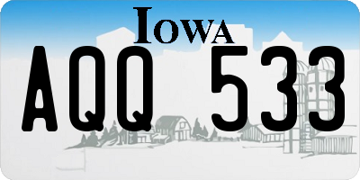 IA license plate AQQ533