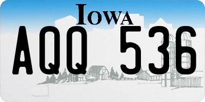 IA license plate AQQ536