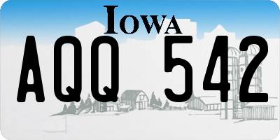IA license plate AQQ542