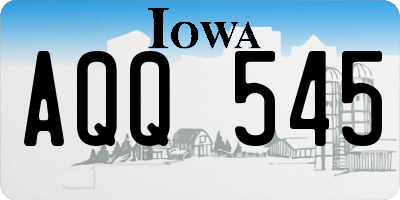 IA license plate AQQ545