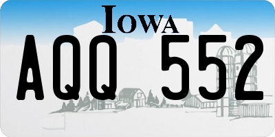 IA license plate AQQ552
