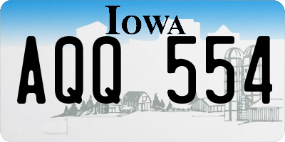 IA license plate AQQ554