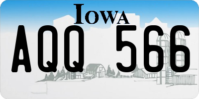IA license plate AQQ566