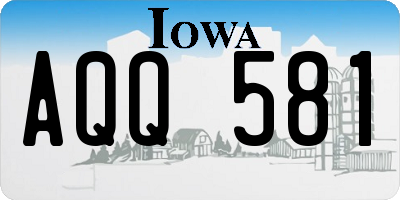 IA license plate AQQ581